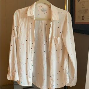 Rails Kate Rainbow Stars White Button Down